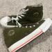 Converse Shoes | Converse Moss Green Sherpa Orange White Platform Sneakers Women's Size 5 | Color: Green | Size: 5