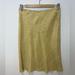 J. Crew Skirts | J Crew Women's 100% Silk Gold Yellow Paisley Size 2p Petite Midi Slip Skirt | Color: Gold/Yellow | Size: 2p