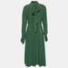 Burberry Dresses | Burberry Green Silk Crystal Embellished Long Sleeve Gown S | Color: Green | Size: S