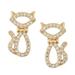 Kate Spade Jewelry | Kate Spade Gold Jazz Things Up Cat Crystal Earrings | Color: Gold | Size: Os