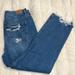 American Eagle Outfitters Jeans | American Eagle Distressed Boyfriend Style Jeans | Color: Blue/White | Size: 8