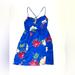 American Eagle Outfitters Dresses | American Eagle Outfitters Blue Flower Dress With Pockets Size Medium | Color: Blue | Size: M