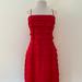 J. Crew Dresses | J.Crew Red Linen Strapless Dress | Color: Red | Size: 4