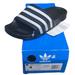 Adidas Shoes | Adidas Adilette J Slides Size 4 Black And White | Color: Black/White | Size: 4bb