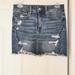 American Eagle Outfitters Skirts | American Eagle High-Rise Jean Mini Skirt | Color: Blue/White | Size: 4