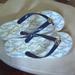 Michael Kors Shoes | Euc Navy Blue & Gold Mk Flip Flops Size 6 | Color: Blue/Gold | Size: 6.5