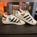 Adidas Shoes | Custom Painted Butterfly Adidas (Size 4 Men’s - Size 5 Women’s) | Color: White | Size: Men’s 4 - Women’s 5