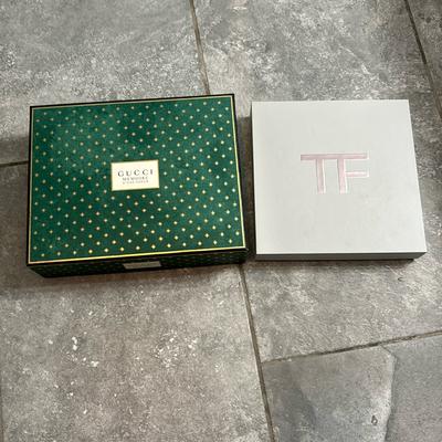 Gucci Accents | Gucci And Tom Ford Gift Boxes | Color: Green/Silver | Size: Os