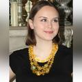 Kate Spade Jewelry | New Rare Kate Spade Give It A Swirl Iridescent Faceted Multi Lucite Necklace | Color: Gold/Yellow | Size: Os