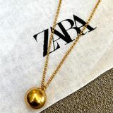 Zara Jewelry | Gold Zara Ball Statement Necklace | Color: Gold | Size: Os