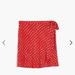 Madewell Skirts | Madewell Red Wrap Skirt With White Daisies | Color: Red | Size: 10