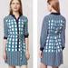 Anthropologie Dresses | Anthropologie Maeve Geometric Print Shirt Dress | Color: Blue/White | Size: 4