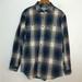 Carhartt Shirts | Carhartt Mens Original Fit Heavy Weight Plaid Flannel Shirt Sz L | Color: Blue/White | Size: L