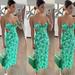 Zara Dresses | Bloggers Fav Cutout Flower Cutout Satin Dress | Color: Green | Size: Xl