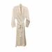 Victoria's Secret Intimates & Sleepwear | B11 Victoria’s Secret Vtg Gold Label Jacquard Ivory Robe M/L | Color: White | Size: M/L