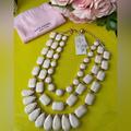 Kate Spade Jewelry | Kate Spade Riviera Garden Triple Multi 3 Strand Necklace Pale Pink Blush Nwt | Color: Gold/Pink | Size: Os