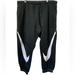 Nike Pants & Jumpsuits | Nike Womens 1x Black Swoosh Easy Fleece Jogger Pants | Color: Black/White | Size: 1x