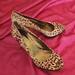 Nine West Shoes | Cheetahlprint Heels. | Color: Brown/Gold | Size: 8.5