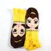 Disney Accessories | Disney Beauty And The Beast Belle Ruffle Top Womens Ankle Socks | Color: Brown/Yellow | Size: Os