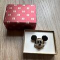 Disney Jewelry | Disney- Mickey Mouse Brooch Pin W/ Swarovski Multi Colored Rhinestones Crystals | Color: Black/Gold | Size: Os