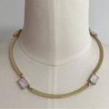 J. Crew Jewelry | J. Crew Golden Metal/Crystal Choker Necklace Nwt | Color: Gold/Purple | Size: Os