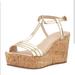 Kate Spade Shoes | Kate Spade New York Tallin Metallic Platform Sandal | Gold Cork 7.5 | Color: Gold | Size: 7.5