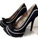 Jessica Simpson Shoes | New Jessica Simpson Black Suede Stilettos Size 6 | Color: Black/White | Size: 6