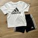 Adidas Matching Sets | Adidas Shirt And Short Set | Color: Black/White | Size: 18mb