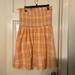 American Eagle Outfitters Dresses | American Eagle Womens Smocking On Sunshine Strapless Dress Orange Plaid Xl Nwt | Color: Orange/Yellow | Size: Xl