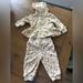 Ralph Lauren Matching Sets | Baby Girl Ralph Lauren Two Piece Velour Set Cream Floral Size 9 Months | Color: Cream | Size: 9mb