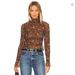 Free People Tops | Free People Hello There Top Nwt | Color: Black/Brown | Size: Xs
