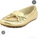 Michael Kors Shoes | Michael Michael Kors Daisy Moc In Pale Gold Metallic Leather | Color: Gold | Size: 9.5