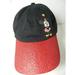 Disney Accessories | Disney Parks Minnie Mouse Youth Glitter Hat/Cap Black W/ Red Glitter Bill Adjust | Color: Black/Red | Size: Osg