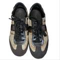 Coach Shoes | Coach Signature Joss Brown Suede Lace Up Low Top Sneakers Size Us 8 Women | Color: Brown/Cream | Size: 8