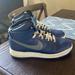 Nike Shoes | Nike Air Force Ones. Worn Once. Custom Design From Nike Website. Size 9. | Color: Blue/Gray | Size: 9