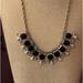 J. Crew Jewelry | J. Crew Black Opalescent Rhinestone Crystal Gold Tone Statement Necklace # 251 | Color: Black/Gold | Size: Os