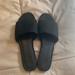 J. Crew Shoes | J. Crew Microsuede Single Strap Slide Sandals | Color: Black | Size: 10