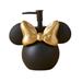 Disney Bath | Disney Minnie Mouse Gold Bow Black Matte Soap/Lotion Pump Dispenser | Color: Black | Size: Os