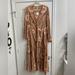 Free People Dresses | Abstract Floral Maxi Dress | Color: Cream/Tan | Size: M
