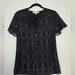 Michael Kors Tops | 5 For $25 Euc Michael Kors Black Shiny Blouse Xs | Color: Black | Size: Xs