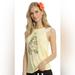 Disney Tops | Disney Beauty And The Beast Belle Lace Sleeve Girls Tank Top Sz Small | Color: Yellow | Size: S