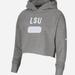 Nike Tops | 2xl Nike Collegiate University Lsu School Crop Hoodie | Color: Gray/Silver | Size: Xxl