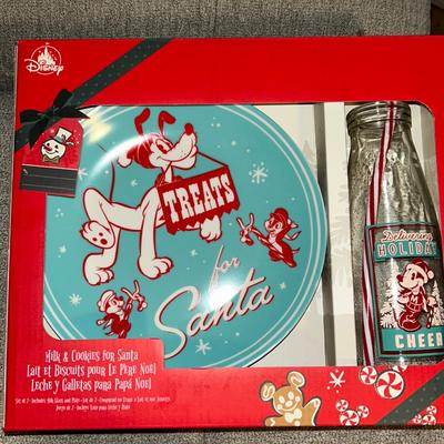 Disney Holiday | Disney Milk And Cookies Set For Santa 2022 | Color: Blue/Red | Size: Os