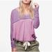 Free People Tops | Free People | We The Free Cloud Nine Two Tone Colorblock Top Women’s Size Small | Color: Purple | Size: S