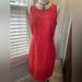 J. Crew Dresses | J. Crew Dress Factory Coral Poppy Lace Overlay A-Line Sleeveless Dress 6 | Color: Orange/Red | Size: 6