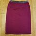 Anthropologie Skirts | Anthro Moulinette Soeurs Embossed Berry Pencil Skirt Sz Sm | Color: Silver | Size: S