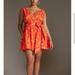 Anthropologie Dresses | Anthropologie Maeve Flirty Wrap Mini Dress | Color: Orange/Pink | Size: Sp