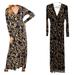 Jessica Simpson Dresses | Jessica Simpson Maternity Navy Blue & Gold Floral V-Neck Maxi Dress Size L | Color: Blue/Cream | Size: Lm