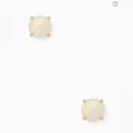 Kate Spade Jewelry | Kate Spade Pearl Gumdrop Studs Nwt | Color: Cream/Gold | Size: Os