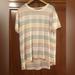 American Eagle Outfitters Tops | American Eagle Ae Soft And Sexy Stripe Tee Nwt Size Medium | Color: Cream/Pink | Size: M